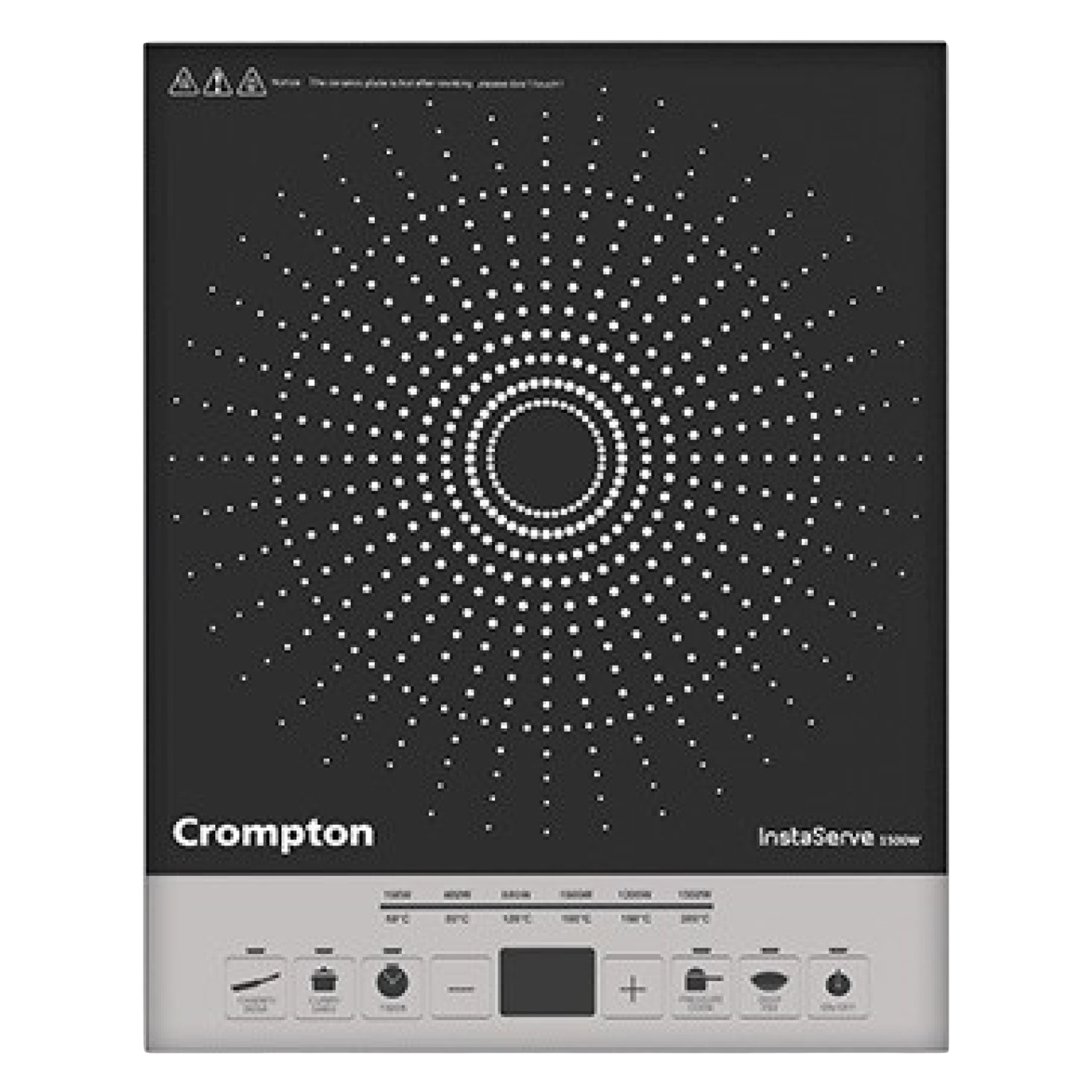 Buy Crompton InstaServe 1500W Induction Cooktop with 4 Preset Menus